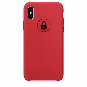Dėklas "Silicone Case" skirtas iPhone X (XS) / Red Product / su įpakavimu