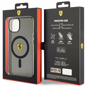 Ferrari FEHMP14MURKK iPhone 14 Plus 6.7" juodas/juodas kietas dėklas Translucent Magnetinis