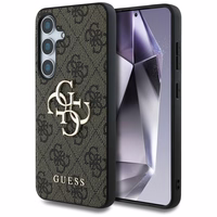 Guess Big 4G Logo Classic Logo dėklas telefonui Samsung Galaxy S25 Plus rudas