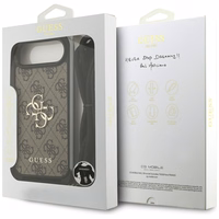 Guess 4G Big Logo Cord Stap per petį dėklas telefonui iPhone 17 Air - rudas