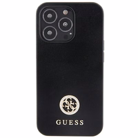 Guess Strass Metal Logo dėklas telefonui iPhone 13 Pro 6.1" - juoda
