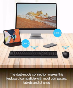 Gembird KBS-WPS-02-CYRL Keyboard and Mouse Set Wireless Cyrillic Bluetooth Black