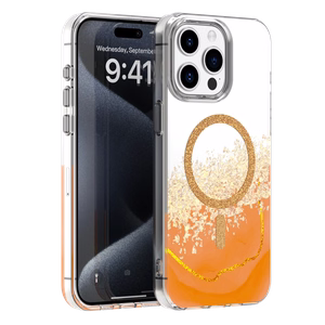 Epoxy Mag dėklas skirtas iPhone 14 Pro 6,1" oranžinis