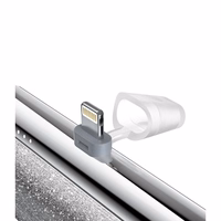 VEGER išorinė baterija 5000 mAh su įmontuotu jungtimi Lightning PD QC3.0 2,4A 12W PlugOn (W0573P) sidabrinė