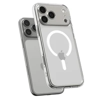 Spigen Ultra Hybrid Magnetinis dėklas telefonui iPhone 17 Pro - skaidrus ir baltas