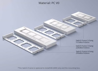 SONOFF M5-80 2 jungiklių rėmas-laikiklis, baltas