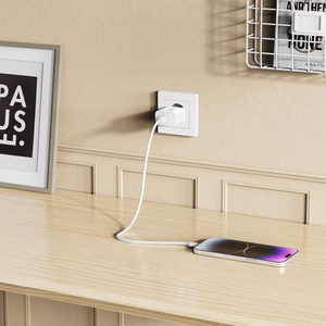 Tech-Protect NC20W Wall Charger with 100 cm USB-C / Lightning Cable - White