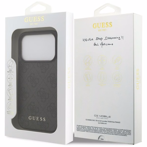 Guess 4G Classic dėklas, skirtas iPhone 17 Pro / 18 Pro – juodas