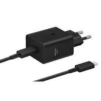 Įkroviklis Samsung EP-T4511XBEGEU 45W + USB-C to USB-C cable 1.8m juodas