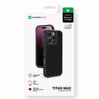 AmazingThing Titan Max dėklas su 600D aramido pluoštais iPhone 16 Pro Max - juodas
