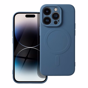 Silikoninis Magnetinis dėklas telefonui, suderinamas su MagSafe, skirtas iPhone 14 Pro, mėlyna
