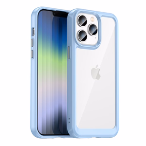 Outer Space dėklas iPhone 14 Pro Max kietas dėklas su geliniu rėmeliu mėlyna