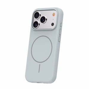 Thin Mag silikoninis dėklas, skirtas iPhone 17 Pro 6,3″ / iPhone 18 Pro 6,3″, sidabrinis