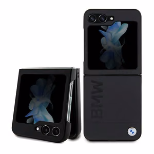 BMW odinis Hot Stamp dėklas telefonui Samsung Galaxy Z Flip 5 - juodas