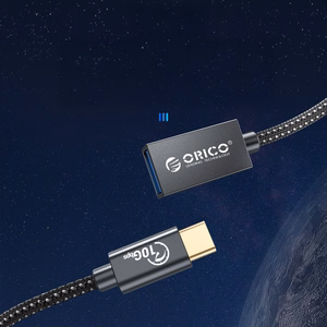 Orico CAF31 USB-C - USB-A 3.1 Gen 2 10Gbps 30cm OTG adapter - black