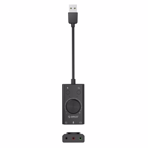 Orico SC2 išorinė daugiafunkcinė garso plokštė su USB-A - juoda