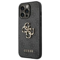 Guess 4G Big Metal Logo dėklas telefonui iPhone 14 Pro - pilkas