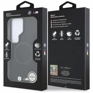 BMW M Metal Logo MagSafe dėklas Samsung Galaxy S26 Ultra, juodas