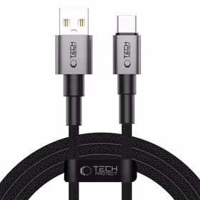 Tech-Protect UltraBoost DNA USB-A / USB-C laidas 15W/3A 200cm - pilkas