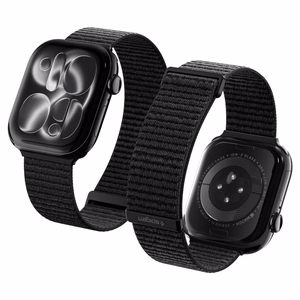 Spigen WBF01 dirželis, skirtas Apple Watch 44 / 45 / 46 / 49 mm, juodas