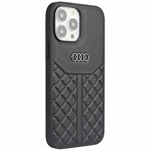 Audi tikros odos kietasis dėklas telefonui iPhone 13 Pro Max 6.7 – juodas