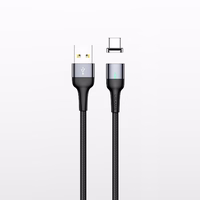 USAMS Magnetinis laidas U28 USB-C2A/3A Fast Charge 1m pintas plieninis/tarnish SJ327USB01 (US-SJ327)