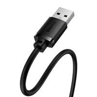 USB 3.0 prailginimo kabelis Baseus vyriškas - moteriškas, "AirJoy" serijos, 2 m (juodas)