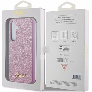 GUESS чехол для SAMSUNG S24 GUHCS24SHGGSHU (Glitter Script) фиолетовый