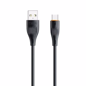 T-PHOX laidas X-Lite Type-C, juodas, 1M 3A