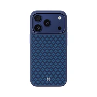 "Benks" magnetinis šarvas "Pro Armor Grid Kevlar Case Metal Frame 600D (YB70) for Iphone 17 Pro Max blue