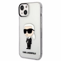 Karl Lagerfeld Ikonik Karl dėklas telefonui iPhone 14 Plus - permatomas