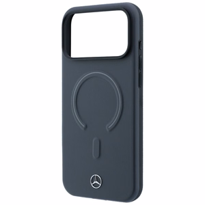 Mercedes Leather 3D MagSafe dėklas, skirtas iPhone 18 Pro / 17 Pro, antracito spalvos