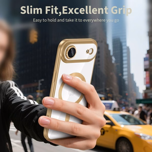 Tech-Protect MagFlex Magnetinis dėklas telefonui iPhone 17 Air - Skaidrus auksinis