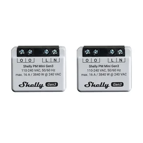 Shelly PM Mini Gen3 Set of 2 Controllers, WiFi/Bluetooth