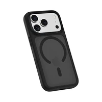 Benks Magnetic Mist dėklas metaliniu rėmeliu (K069) iPhone 17 Pro juodas (Camera Control mygtukas)