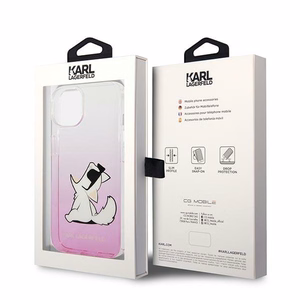 Dėklas telefonui Karl Lagerfeld KLHCP14MCFNRCPI iPhone 14 Plus 6.7\" rožinis / rožinis Choupette Fun