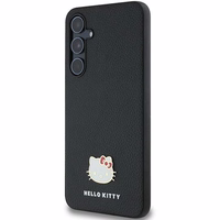 Hello Kitty Metal Logo Kitty Head dėklas telefonui skirtas Samsung Galaxy A55 - juodas