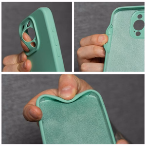 Dėklas telefonui silikoninis 2mm IPHONE 15 Pro Max mėtinai žalias