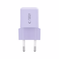 "Tech-Protect" NCM25 USB-C PD 25 W sieninis įkroviklis - violetinės spalvos