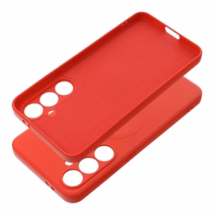 SILIKONINIS MAGNETINIS DĖKLAS suderinamas su MagSafe SAMSUNG S24 FE raudonas