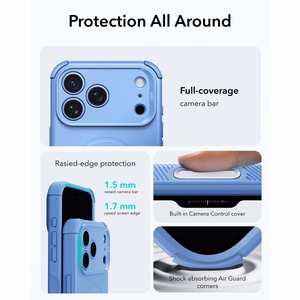ESR Cyber Tough MagSafe dėklas, skirtas iPhone 18 Pro Max / 17 Pro Max, šviesiai mėlynas