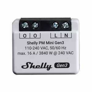 Shelly PM Mini Gen3 valdiklis, WiFi/Bluetooth