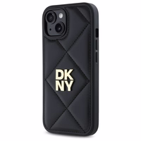 DKNY Quilted Stack Logo dėklas telefonui iPhone 15 - juodas