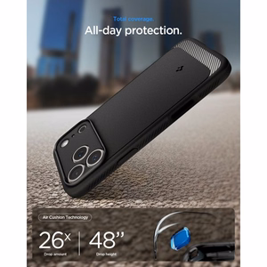 Spigen Rugged Armor MagSafe dėklas, skirtas iPhone 17 Pro Max / 18 Pro Max, matinis juodas
