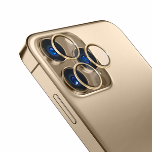 iPhone 14 Pro Max / 14 Pro 9H kameros stiklas 3mk objektyvo apsaugai Pro serijos objektyvas - auksinis