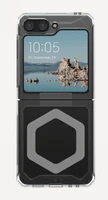 UAG Plyo Pro dėklas su magnetiniu moduliu, skirtas Samsung Galaxy Flip 5 – permatomas pilkas