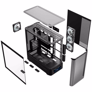 MODECOM Volcano AQ500 ARGB Midi juodas