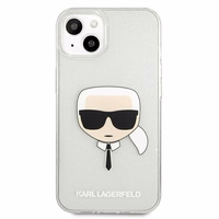 Karl Lagerfeld Glitter Karl's Dėklas telefonui iPhone 13 mini - sidabriškas