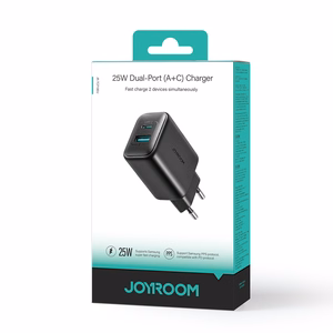 Įkroviklis Joyroom (JR-TCF13) (1xUSB-C; 1xUSB; 3A 25W) juodas