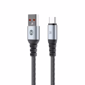 Forever Braix laidas USB - USB-C 1,0 m 3A juodas